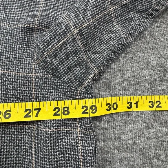 Viyella Wool Cotton Blend Flannel Sport Shirt Men 2XL XXL Plaid Check Gray Black - Picture 6 of 16